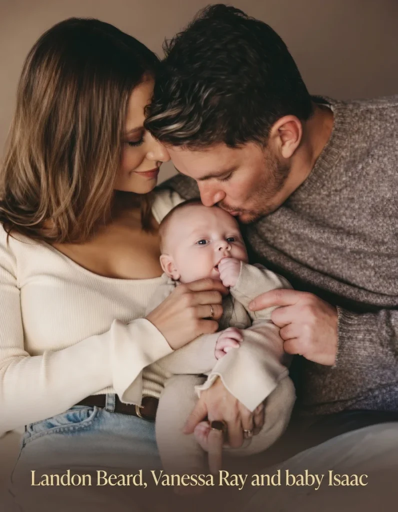 Landon Beard with wife Vanessa Ray and baby Isaac