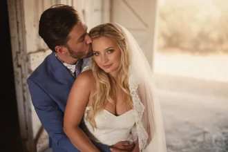 Landon Beard with his wife Vanessa Ray