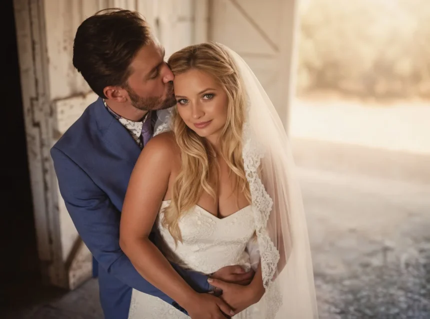 Landon Beard with his wife Vanessa Ray