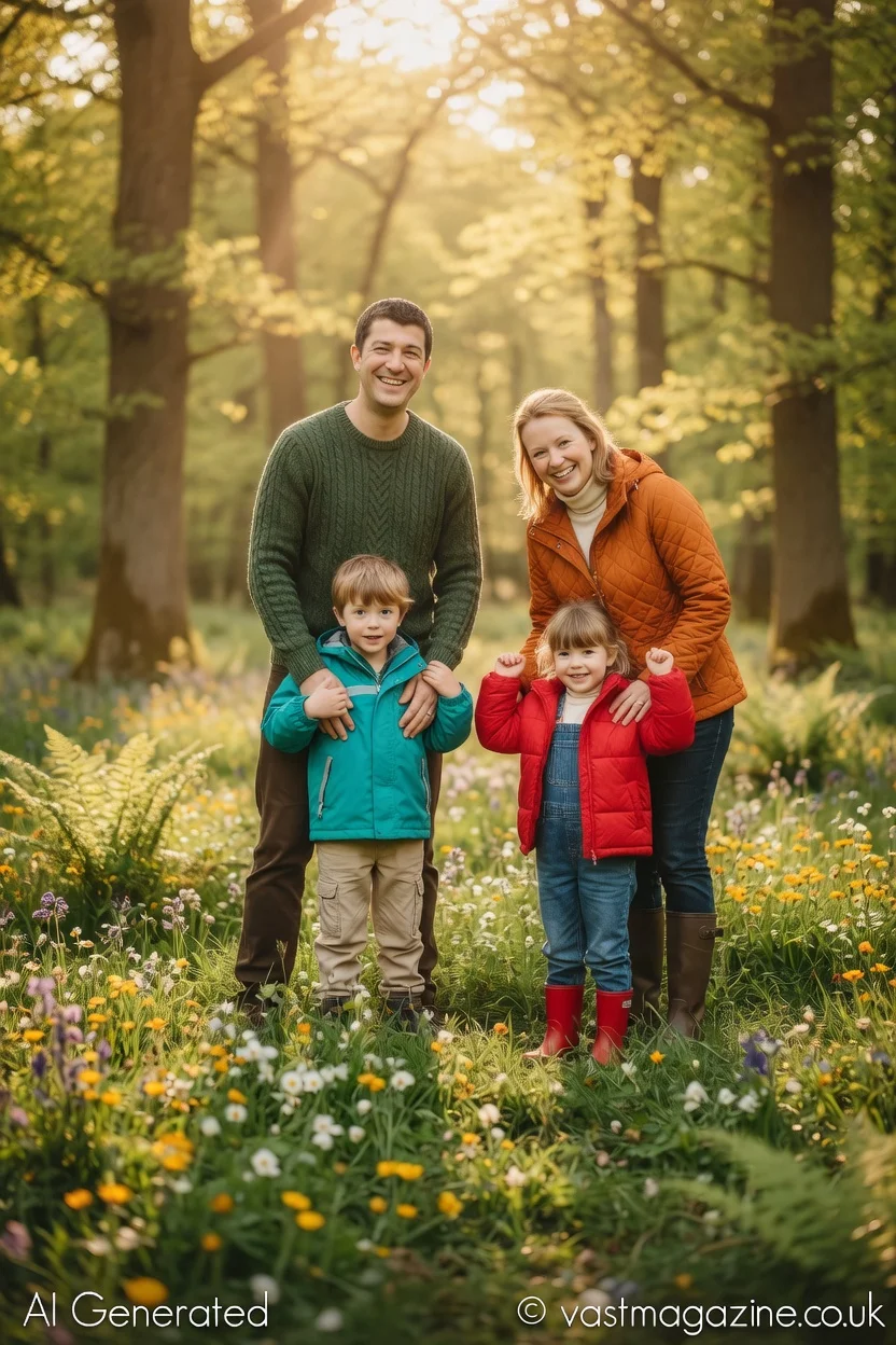 Andrew Wilson and Rachel Wilson with their children enjoying family life