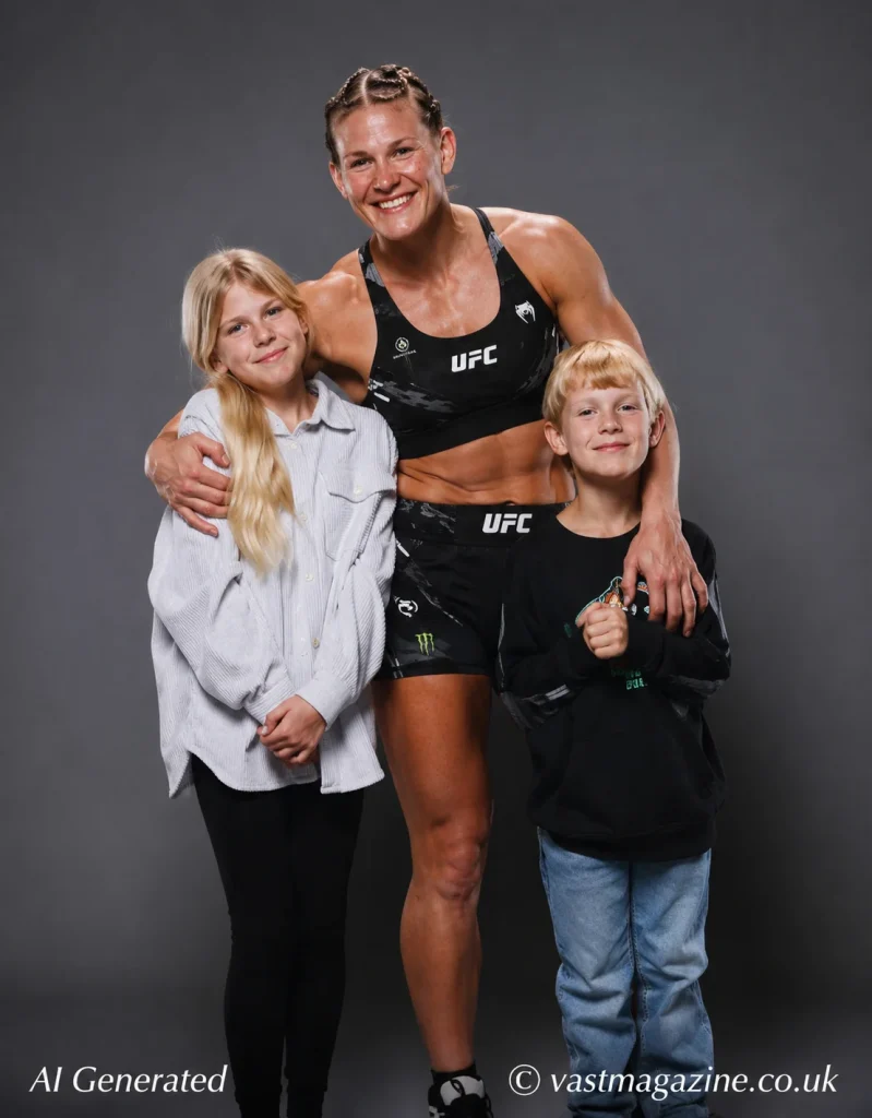 Kayla Harrison with her Childrens
